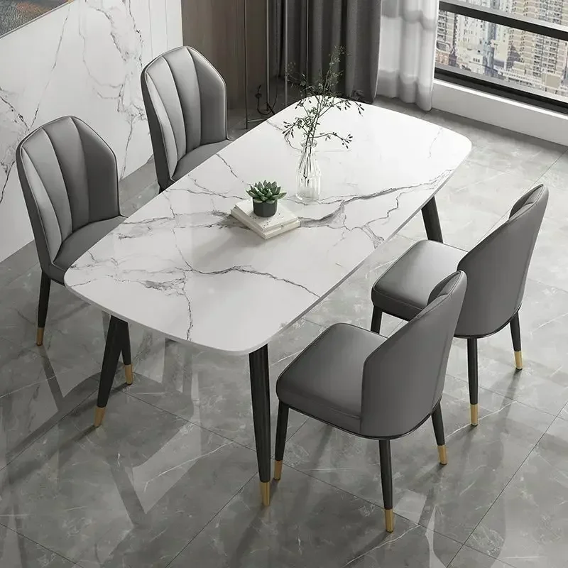 

Chair Dining Chair Household Chairs Light Luxury Chairs Nordic Hotel Chairs Dining Room Furniture Restaurant Chair PU Leather