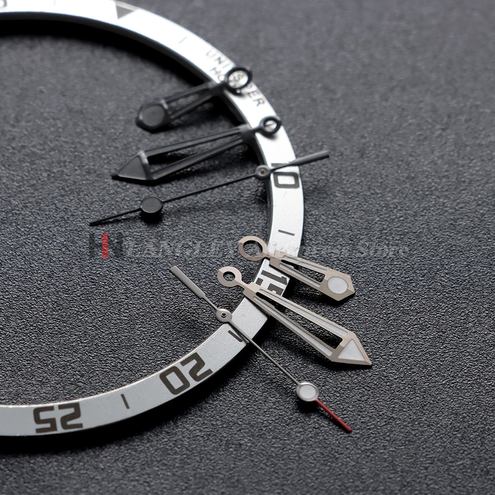 Silver Aiguille Seamaster Style NH35 Watch Hands Green C3 Luminous Watch Pointers for Seiko NH35 NH36 Automatic Movement Parts
