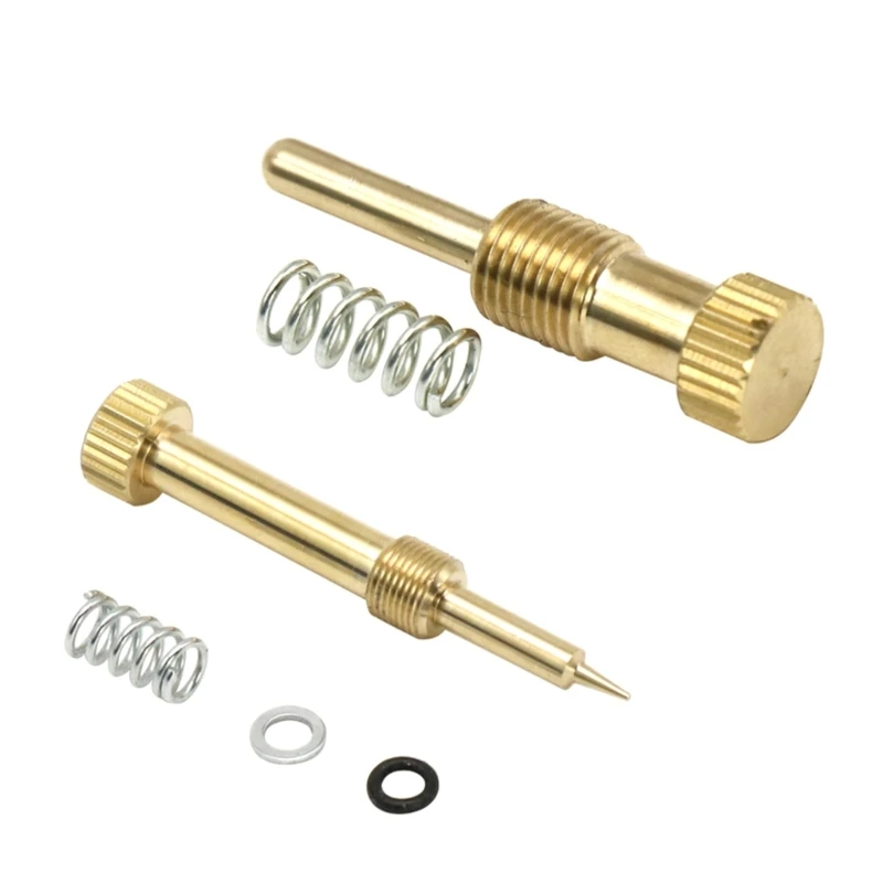 2x Metal Motorcycle Carburetor Air Adjusting Screw Idle Mixture Fuel Ratio Screw Compatible with CV40 CVK34 CVK36 CVK40