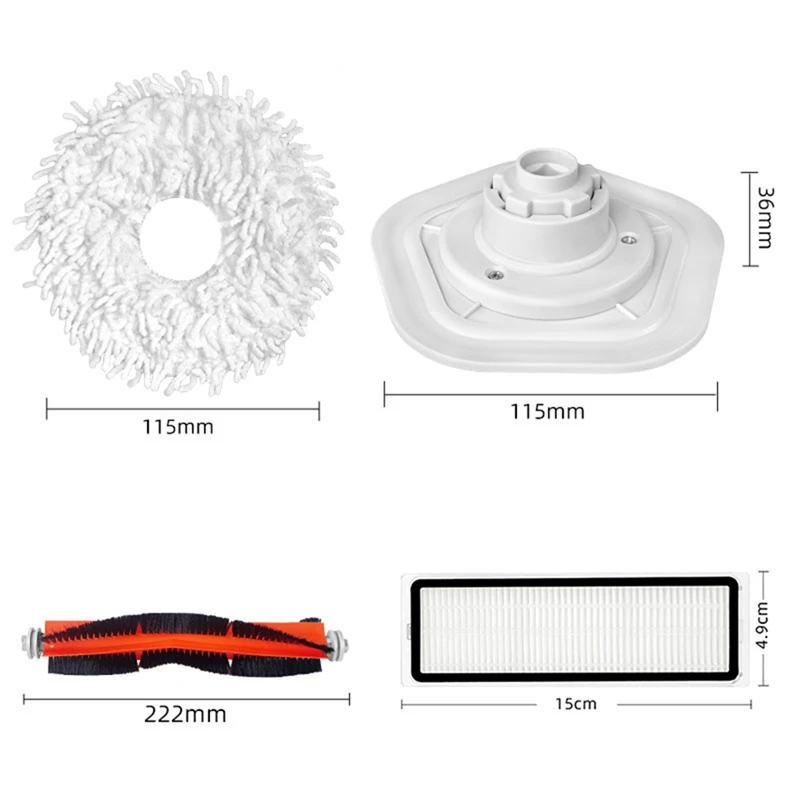 قطع غيار مكنسة كهربائية روبوت ، فلتر HEPA ، قماش ممسحة ، فرشاة جانبية رئيسية ، روبوت Dreame شاومى شاومى ، W10 ، W10 Pro