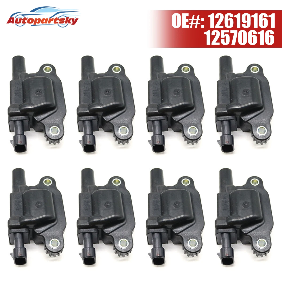 

8x Ignition Coil 12619161 12570616 12611424 For Cadillac CTS For Chevrolet Silverado For Camaro Express For GMC Savana For Buick