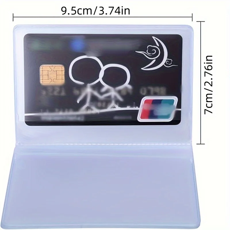 2pcs Transparent Plastic Wallet Inserts with 10 Pages 20 Slots And 10 Pages 10 Slots Credit Card Holder Organizing Accessory