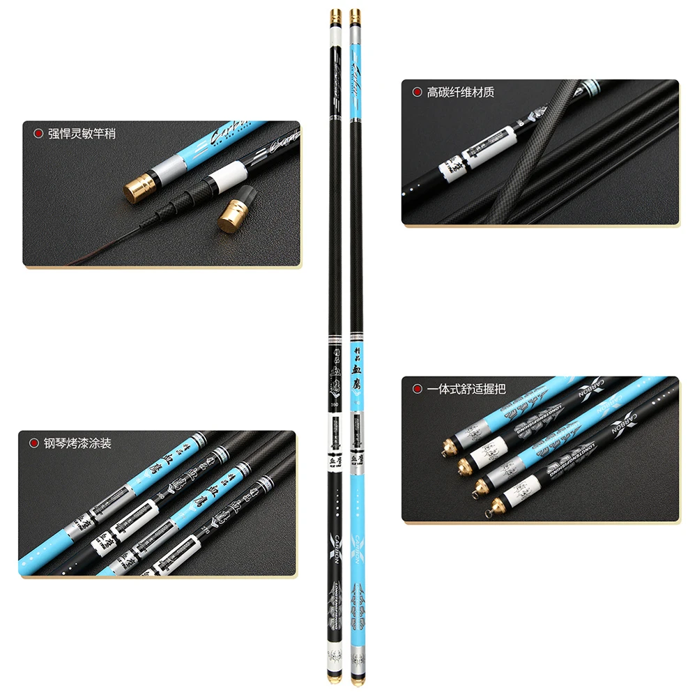 

Goture 19 Power 6H High Carbon Hand Rod Super Light Hard Stream Pole Freshwater Fishing Rods Telescopic Fishing Rod 3.6M-6.3M