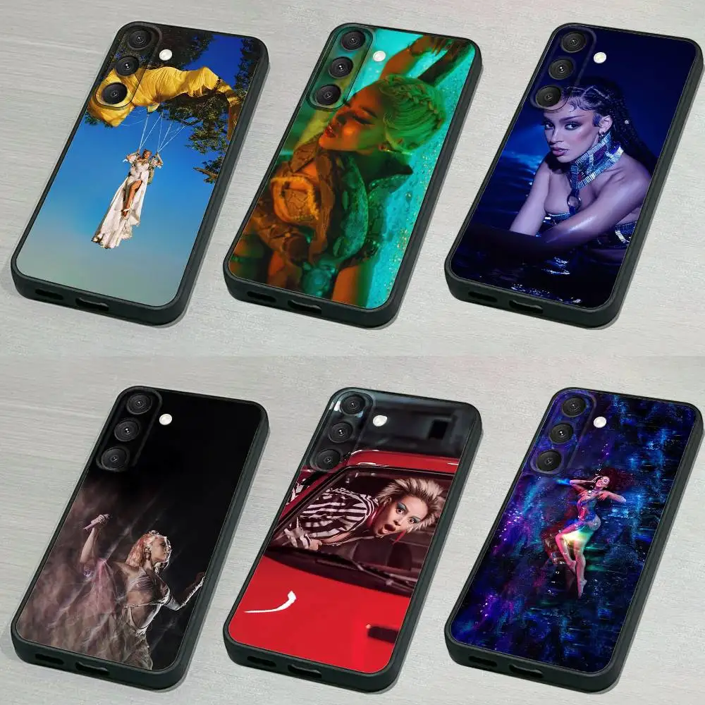 

D-Doja C-Cat Vie Phone Case For Samsung S 25,24,23,22,30,21,10,9,Ultra,Plus,Lite,FE,4,5G Black Soft Case