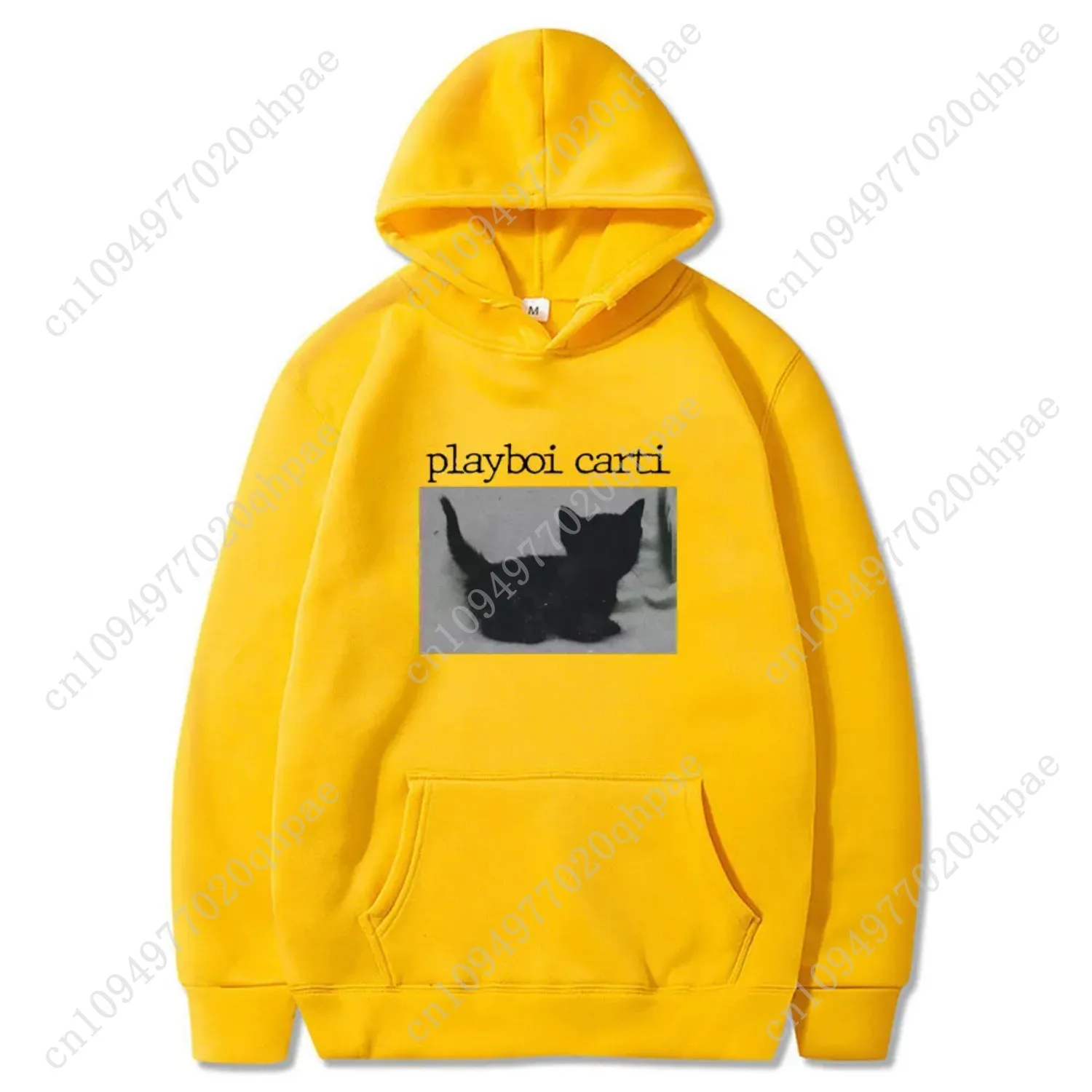 Playboi Carti المتضخم الهيب هوب هوديي لطيف القط طباعة هوديس Harajuku البلوز العادية رجالي بلايز جودة الرجال فضفاض الشارع الشهير