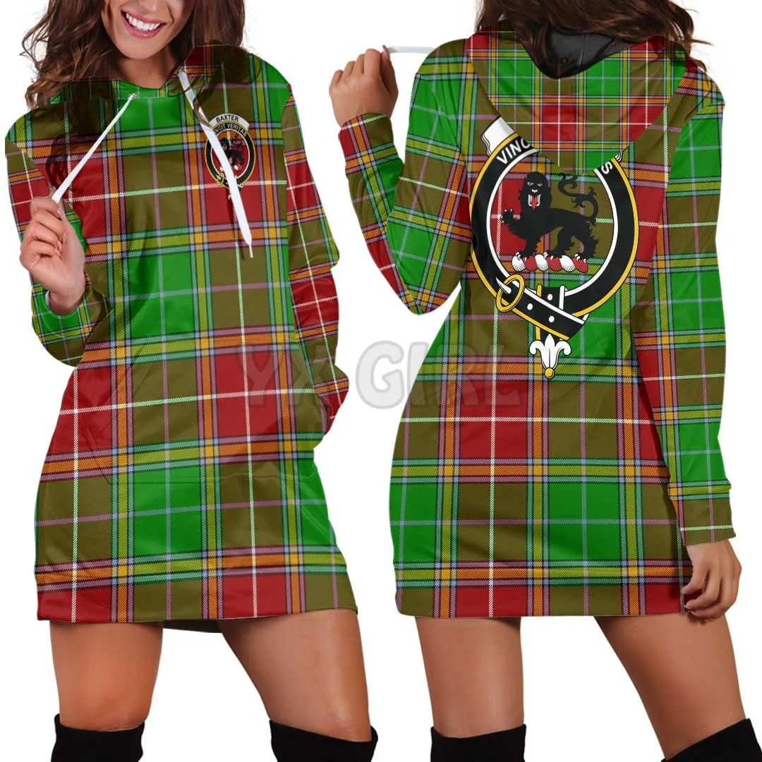 Abercrombie Clan Tartan Crest bluza z kapturem 3D drukowana sukienka z kapturem nowość bluzy damskie Casual bluza z kapturem z długim rękawem dres