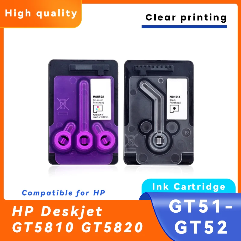 

Для HP Ink Tank 310 410 318 319 418 GT5822 GT5810 GT5820 Головка принтера: GT51 GT52 M0H50A M0H51A M0H50A Совместимость печатающей головки