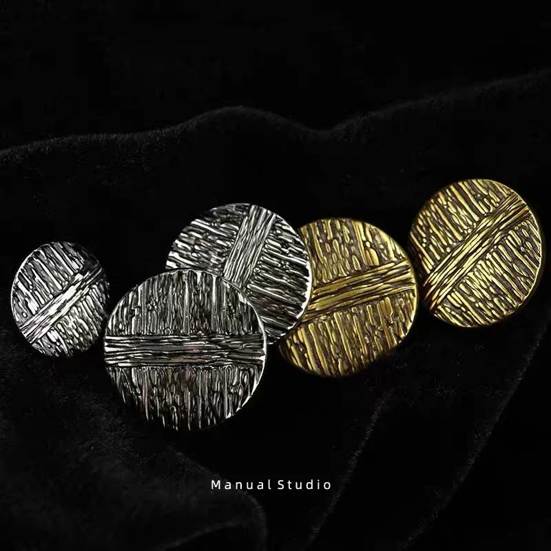 

Vintage Metal Jacket Buttons, Clothes Decoration Accessories, Round Coat Buttons, Big Buttons for Clothing, 25mm, 10 PCs/Lot