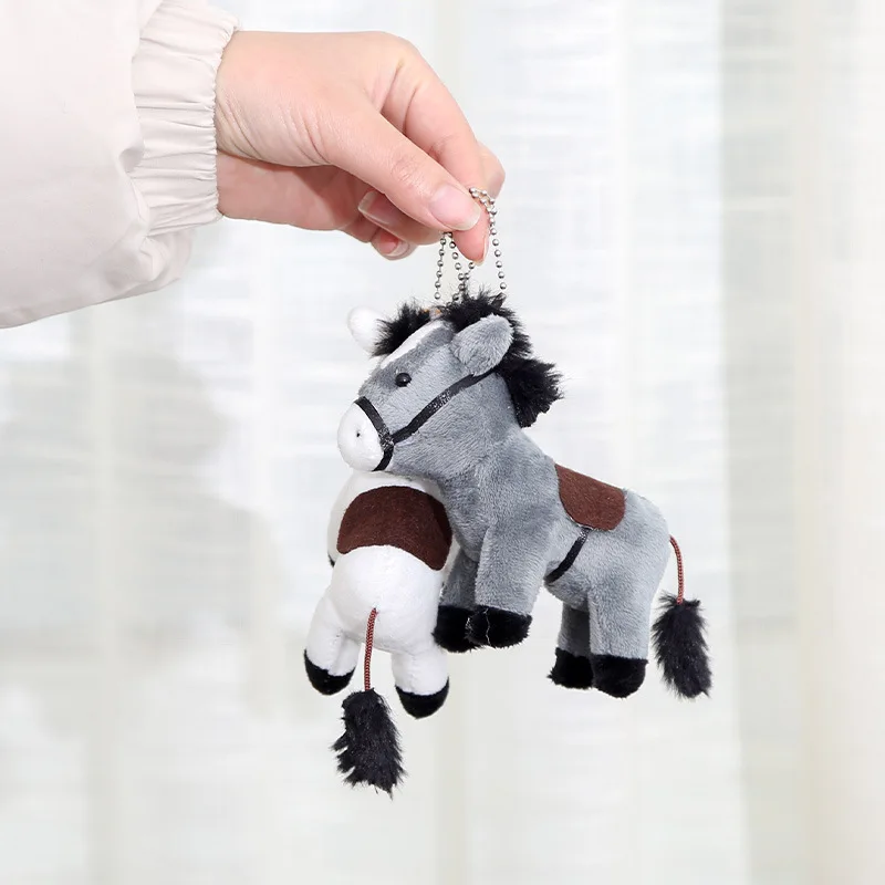 Simulatie Dier Pony Pluche Pop Speelgoed Sleutelhanger Hanger Leuke Rugzak Decoratie Hanger Creatieve Kinderen Gift Pluche Pony