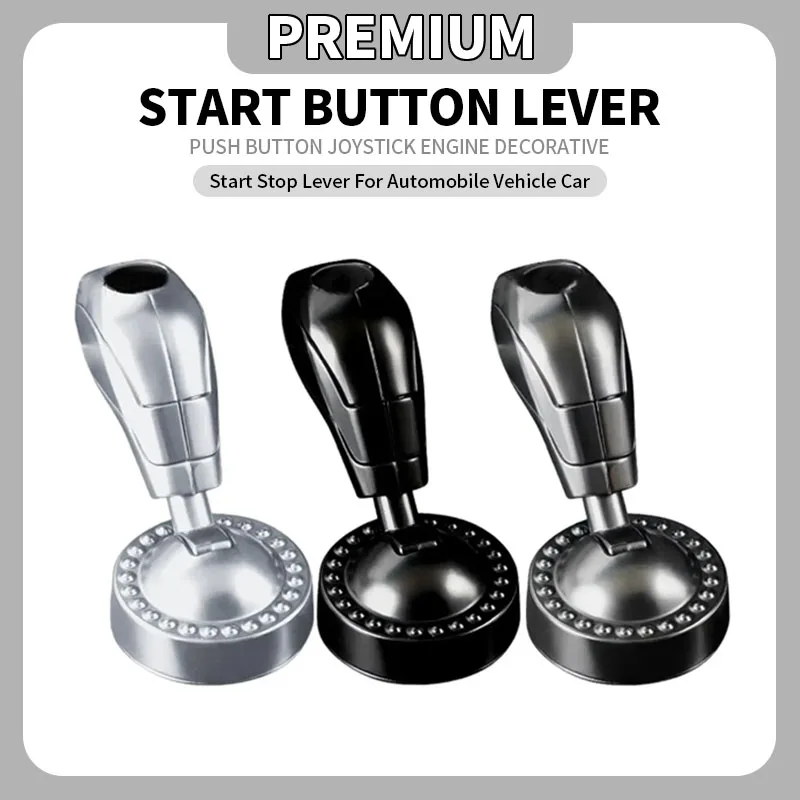 Tuas Tombol Start Otomotif, Tombol Tekan Joystick, Tuas Start Stop Dekoratif Mesin Untuk Mobil Kendaraan Wanita Pria