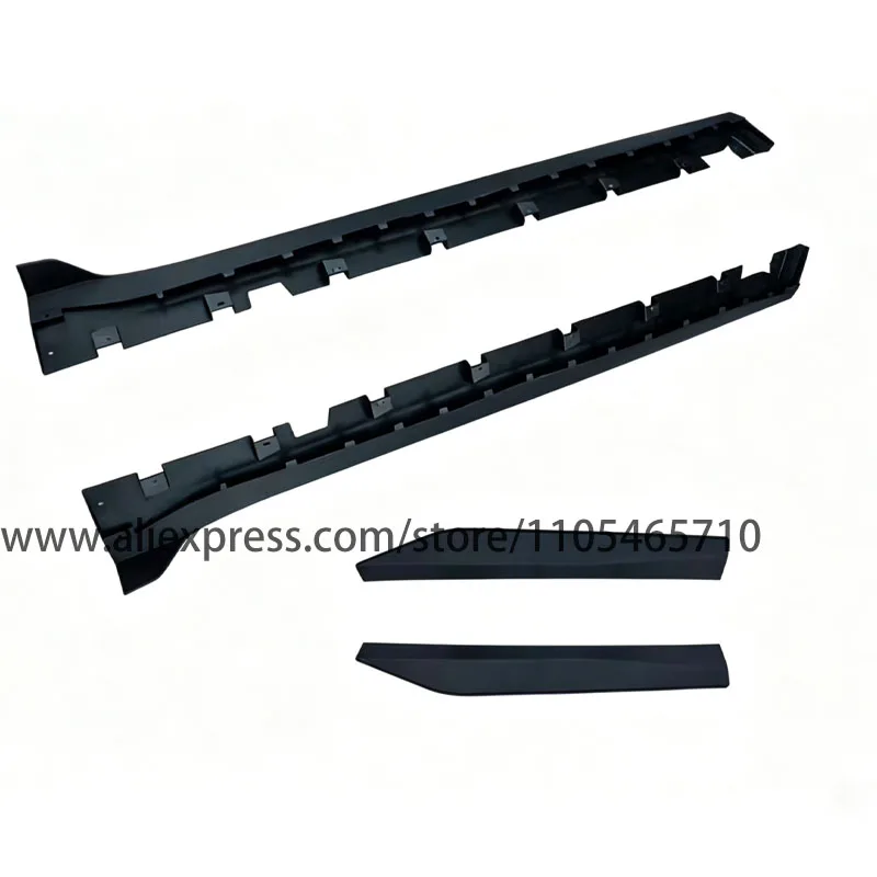 For Ford Mustang 2015-2023 GT500 Style Carbon Fiber Side Skirts, Side Door Bottom Lip Rocker Panels Exterior Body Kit