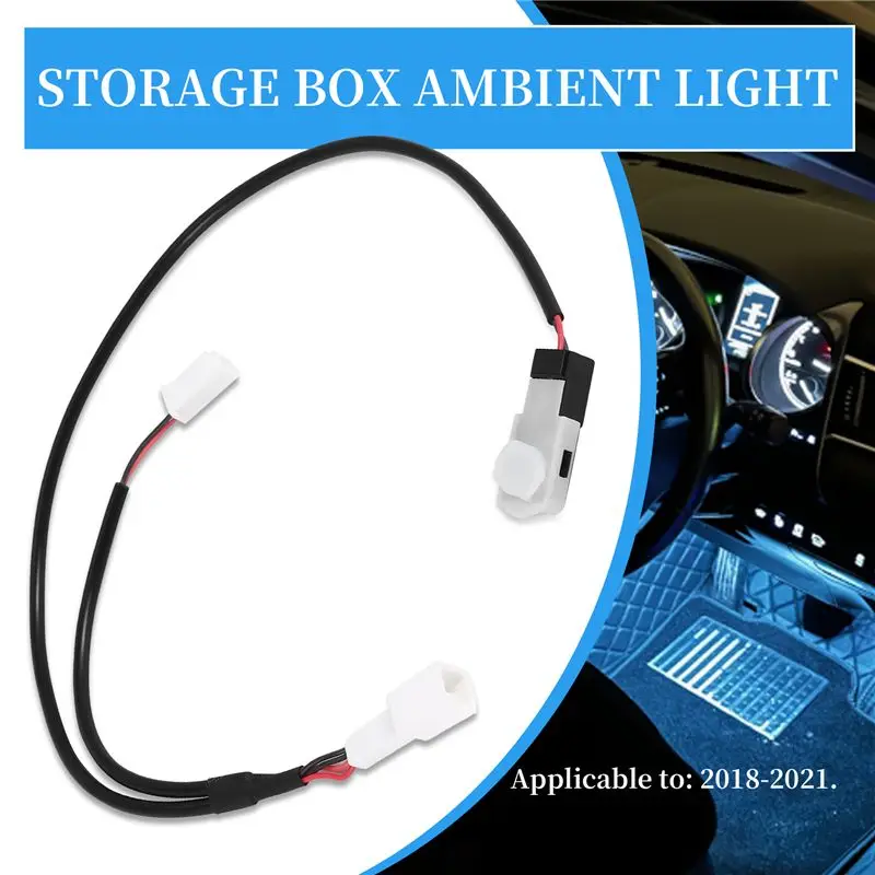 Superior-Car Interior Central Control Storage Box Atmosphere Ambient Light Ice Blue For Toyota Camry 2018-2021