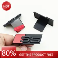 2025 3D ABS Chrome Black Logo S3 S4 S5 S6 S7 S8 Emblem Car Front Grill Badge For Audi S 3 4 5 6 7 8 Auto Styling Accessories
