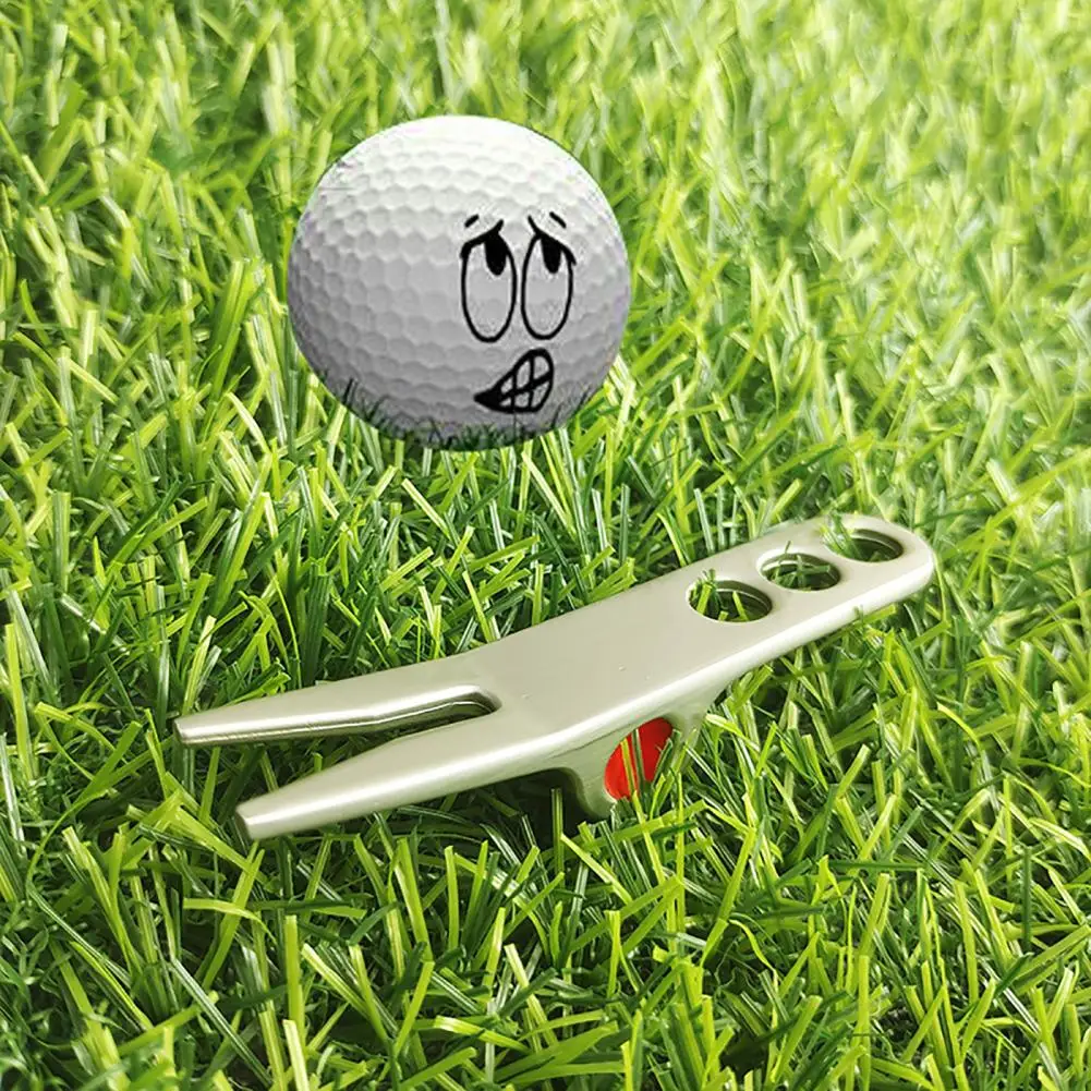 Good Golf Pitchfork Pointed Head Dig Golf Pitch Reusable Golfs Divot Repair Tools Golf Pitchfork