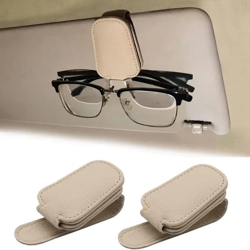 

Universal Car Sunglasses Clip Card Ticket Holder Sun Visor Glasses Holder Pen Case Eyeglasses Hanger Car Interior Accessories