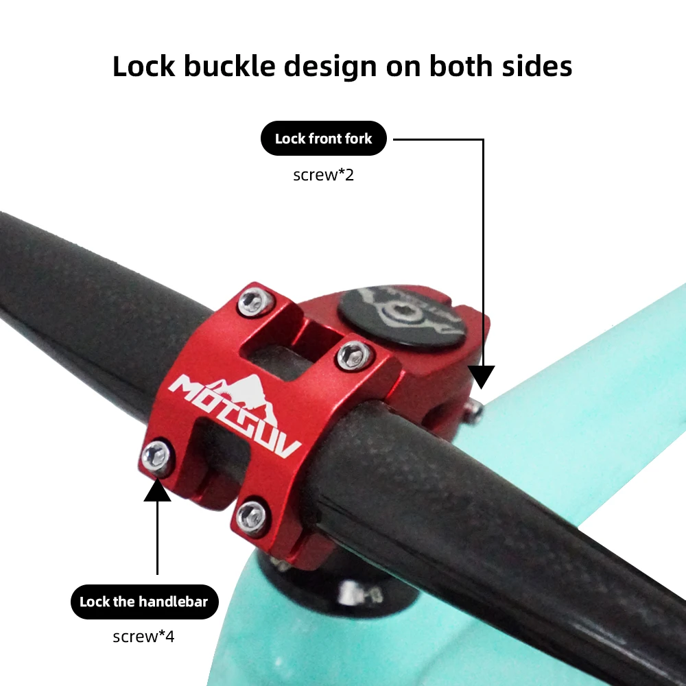 MOTSUV Bicycle Stem Road MTB Bike Handlebar Stem31.8mm Fork 28.6mm Cycling Aluminum Alloy CNC High strength Short Handlebar Part