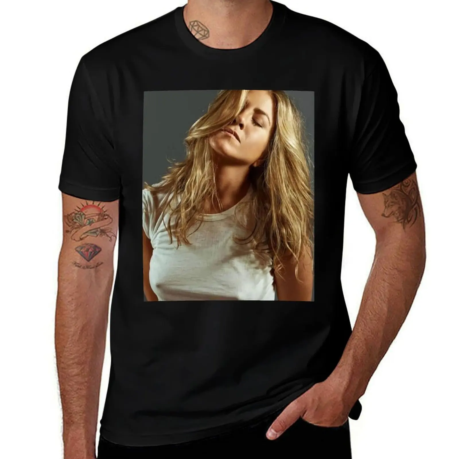 

Jennifer Aniston - Album T-Shirt funny t shirts cotton man t shirt cotton high quality t shirt custom print T-shirt