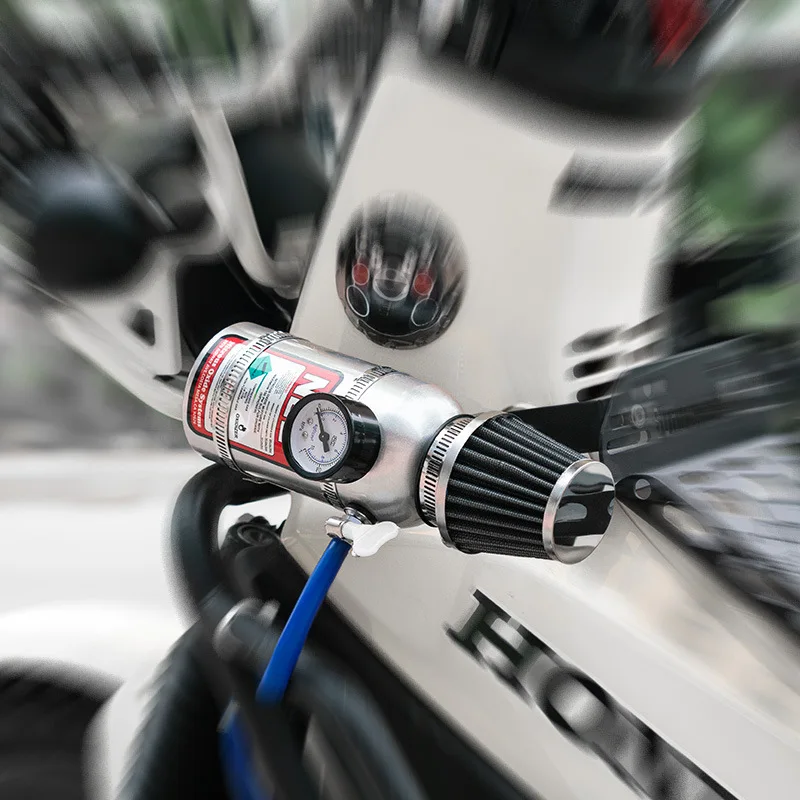 For Vespa, Yamaha JOG‑i, Ninebot, Honda Cross Cub CC110 Aluminium Nitrous Simulation Decorative Bottle Modification Accessory