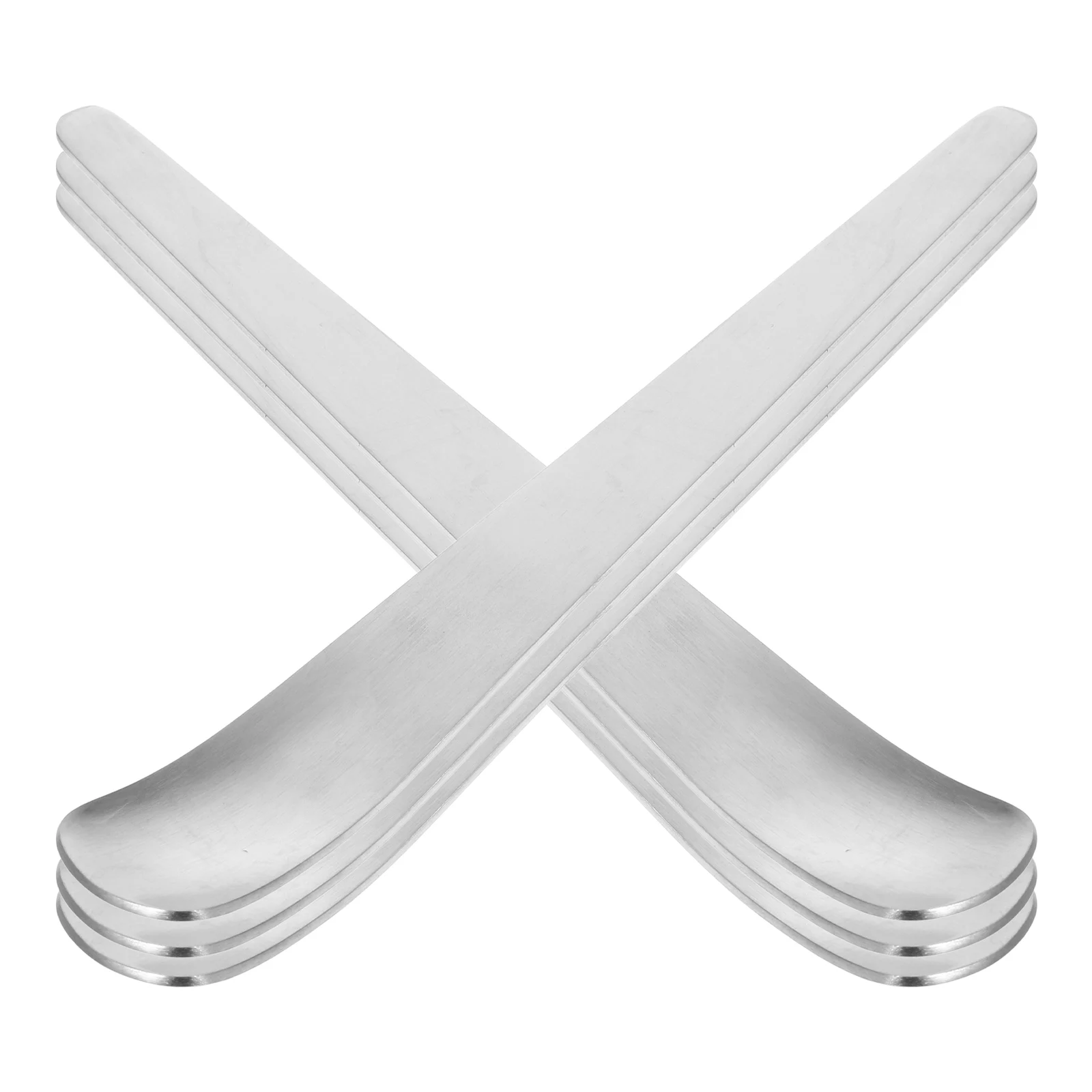 

6pcs Stainless Dessert Metal Spoons Reusable Coffee Spoon Ice Tea Spoon 304 Kitchen Long H Multipurpose