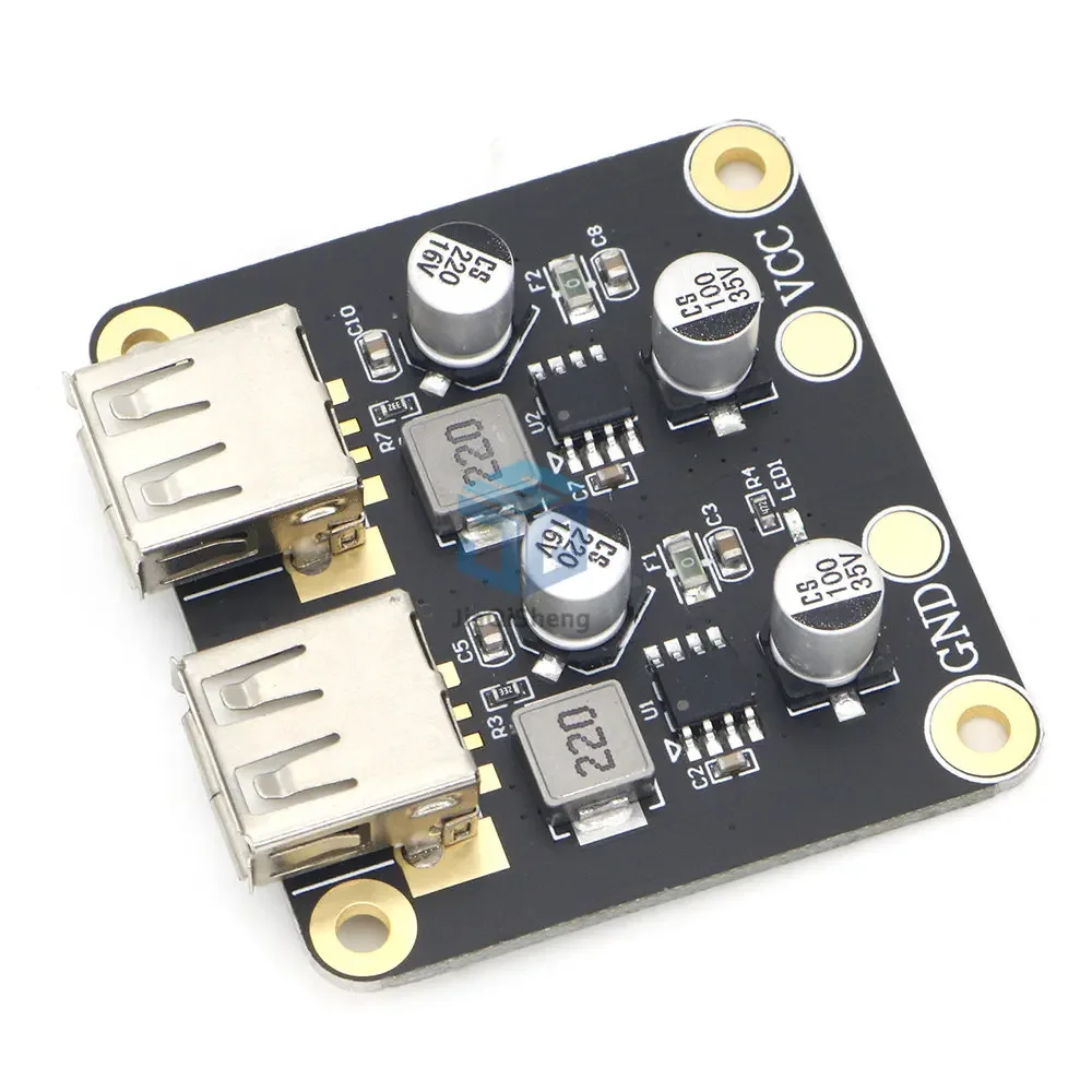 USB QC3.0 QC2.0 DC-DC Buck Converter, Carregamento Step Down Módulo, 6-32V, 9V, 12V, 24V, Carregador Rápido Placa De Circuito, 3V, 5V, 12V