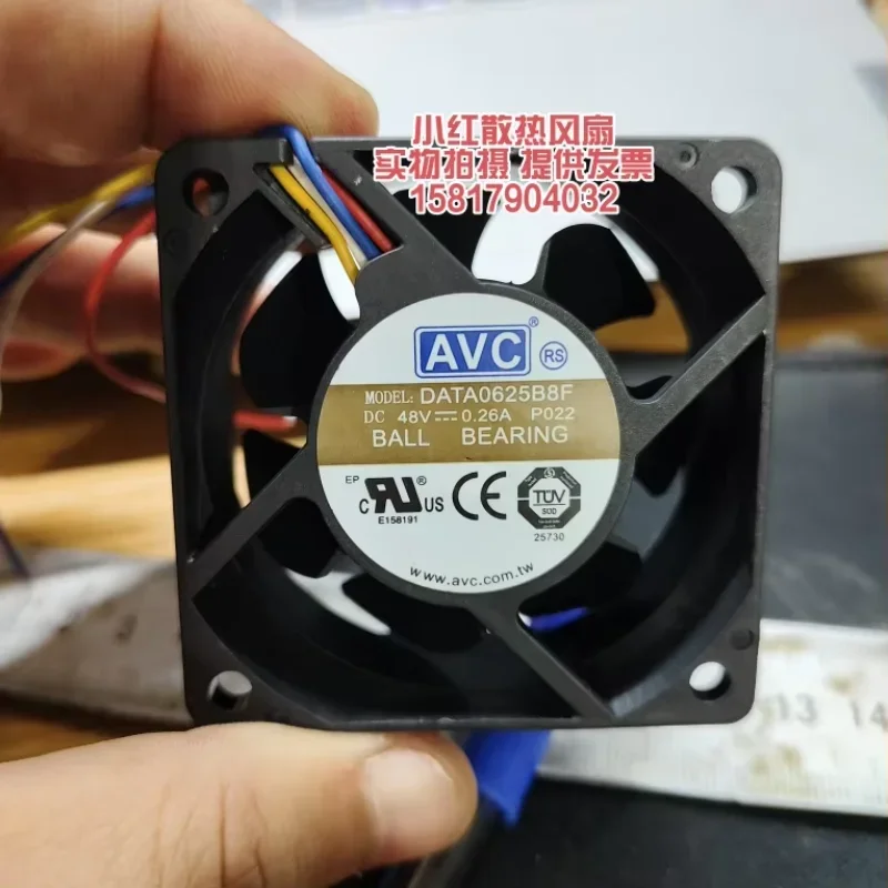 avc-data0625b8f-p022-dc-48v-026a-60x60x25mm-4線式サーバー冷却ファン