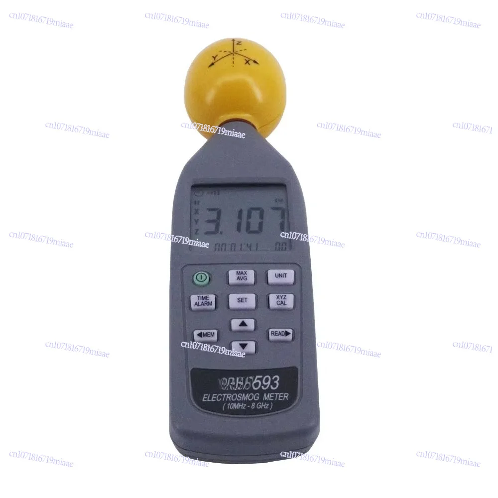 TES-593 Electromotive Force Meter Three-axis Data Logger Frequency 10 MHz To 8.0 GHz Electromagnetic Field Strength Tester