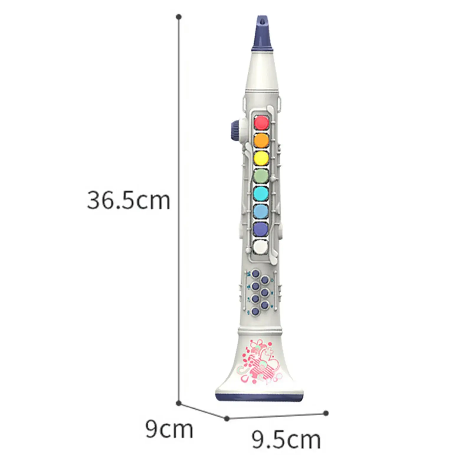 Kids Educational Saxophone Toy with Light Effects for Toddlers 3-4 Years ABS Plastic Musical Instrument Gift