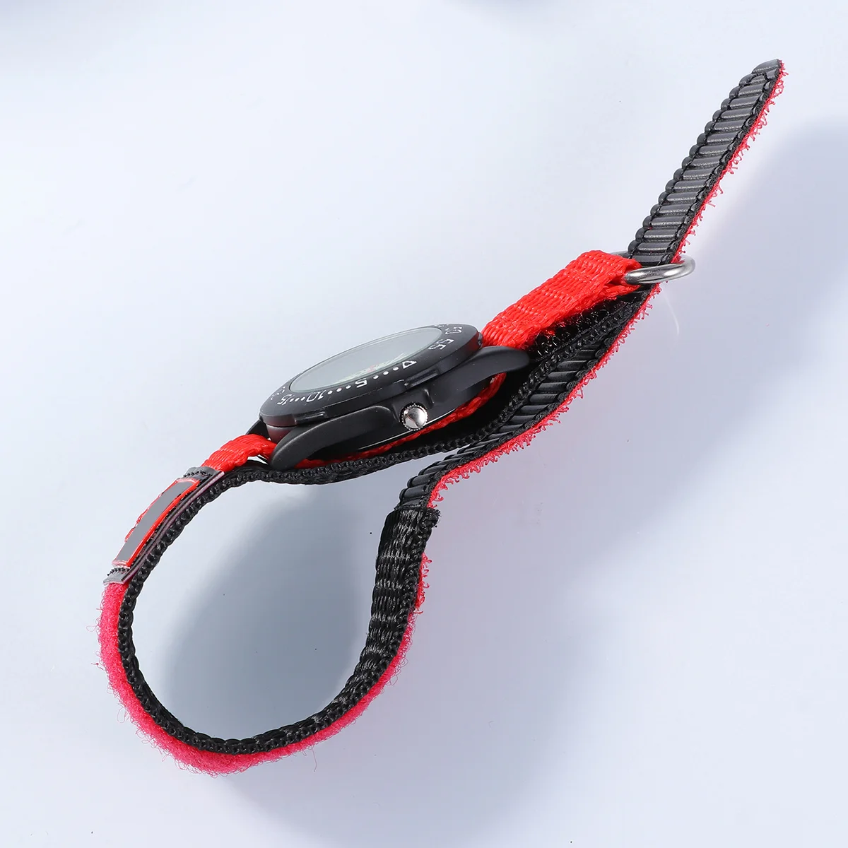 Watch Red Nylon Band Waterproof Quartz Time Date Display Cute Unisex Design For Birthday Gift Favors