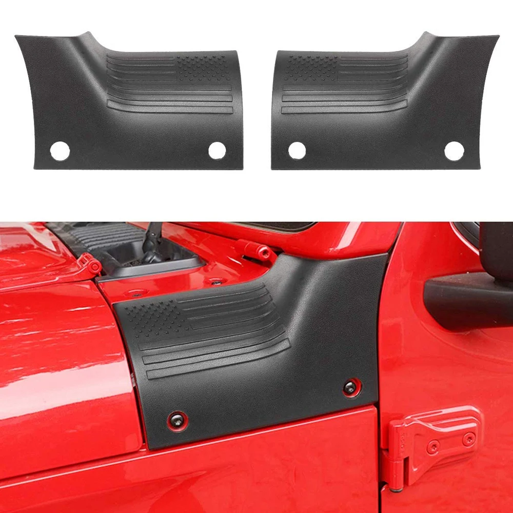 Car Engine Wrap Angle Cowl Body Armor Outer Cowling Cover Corner for Jeep Wrangler JL 2018-2019 and Gladiator JT Exterior