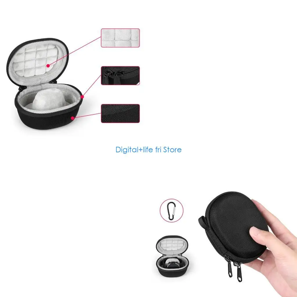 E06D Shockproof Watch for Case Soft Interior Zipper Waterproof Storage Box for Smartw