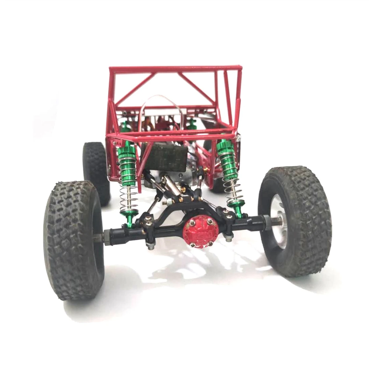 Full Tube Frame Metal Chassis Metal Body Roll Cage for WPL C14 C24 C24-1 1/16 RC Car Upgrade Parts,Red