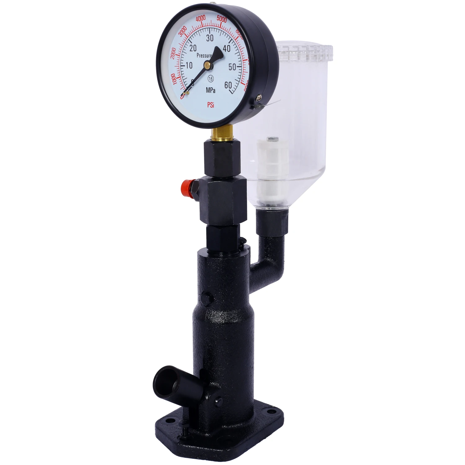 400Bar 6000PSI Fuel Injector Nozzle Tester Professional Auto Repair Tool with Dual Scale Gauge for Tractors Nozzle Pop Pressure