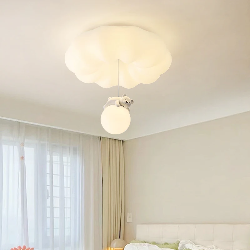 lampada de teto creme urso iluminacao moderna lampadas criativas e simples sala e quarto luminaria decoracao 2024 01