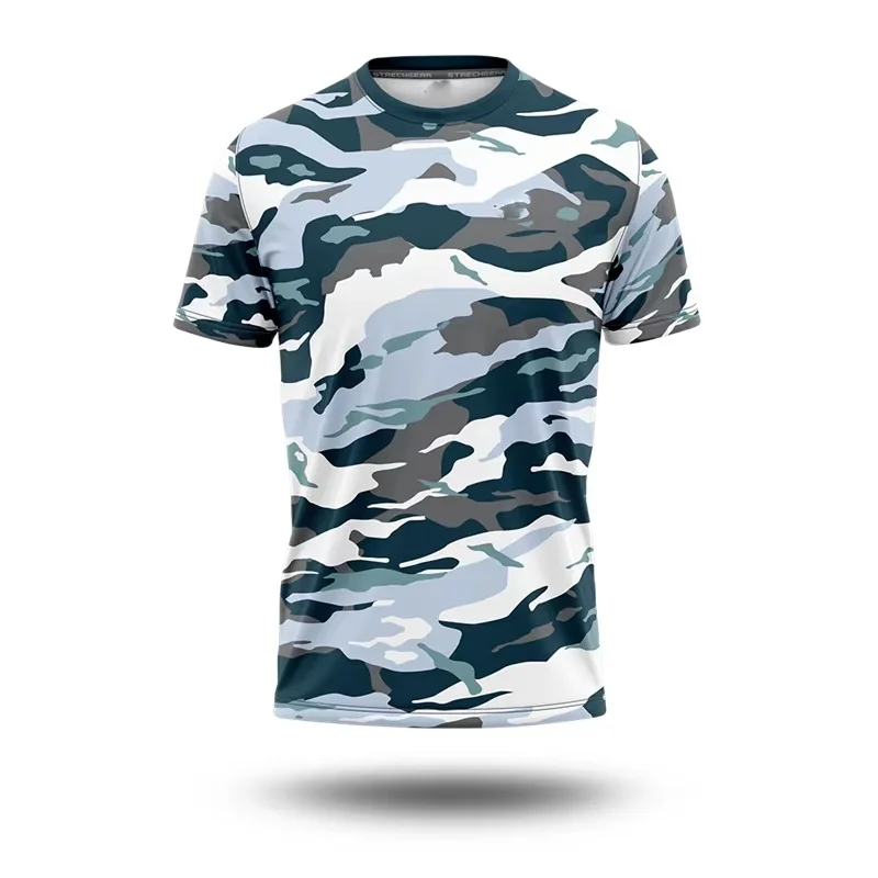 3D Printed Fun Camouflage T-Shirt For Men Colorful Splicing Pattern Tees Summer Casual O-Neck Short Sleeve Top Street Tee Shirts