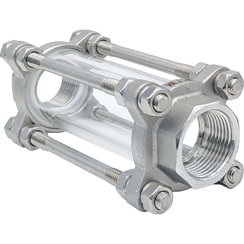 Thread pipe glass sight glass flange water flow indicator observation window DN25
