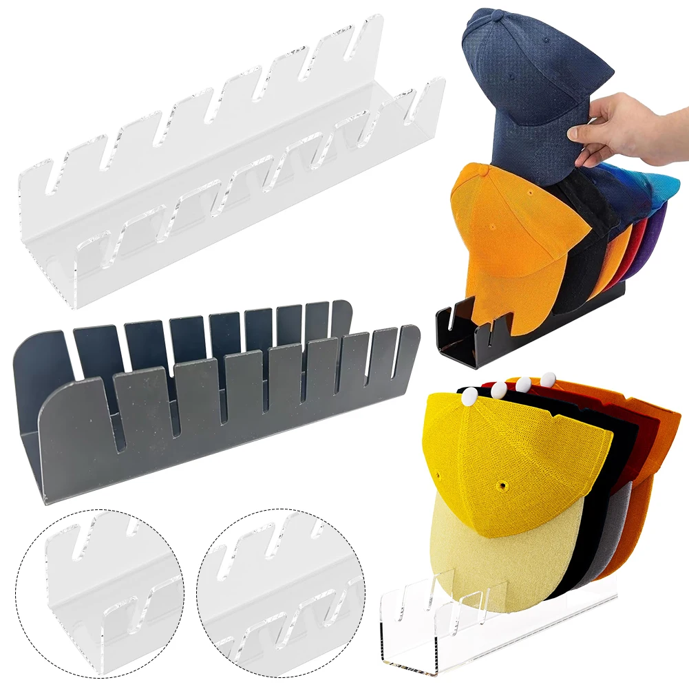 Hat Stand for Baseball Caps Acrylic Baseball Hat Storage Organizer Hat Display Stand for Bedroom Living Room Closet Dresser