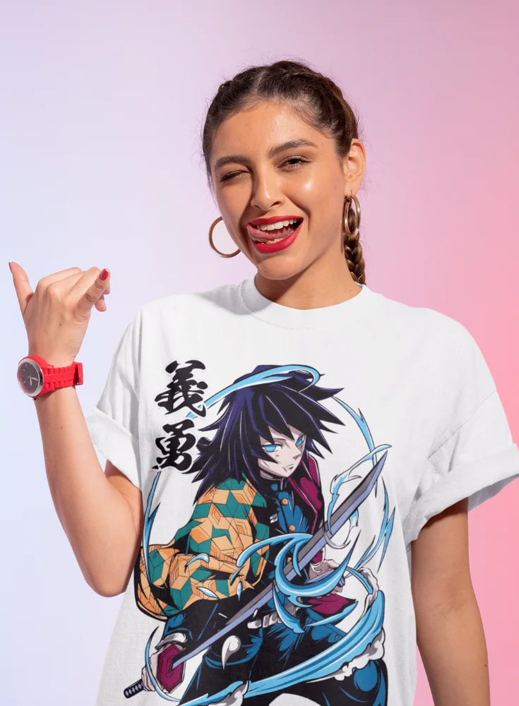 Giyu Tomioka Shirt Demon Slayer Kimetsu No Yaiba Anime Tshirt Soft Tee All Sizes