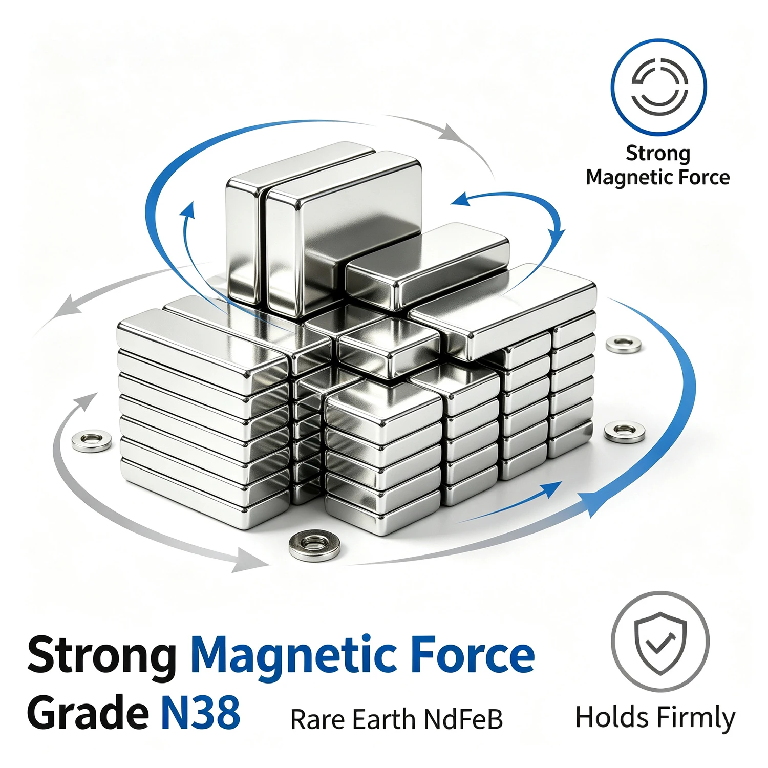 20-100Pcs Super Powerful Strong Magnets 10/15/20mm X 5/10 X 3mm Block Magnets Square Magnets Refrigerator Stickers for DIY Craft