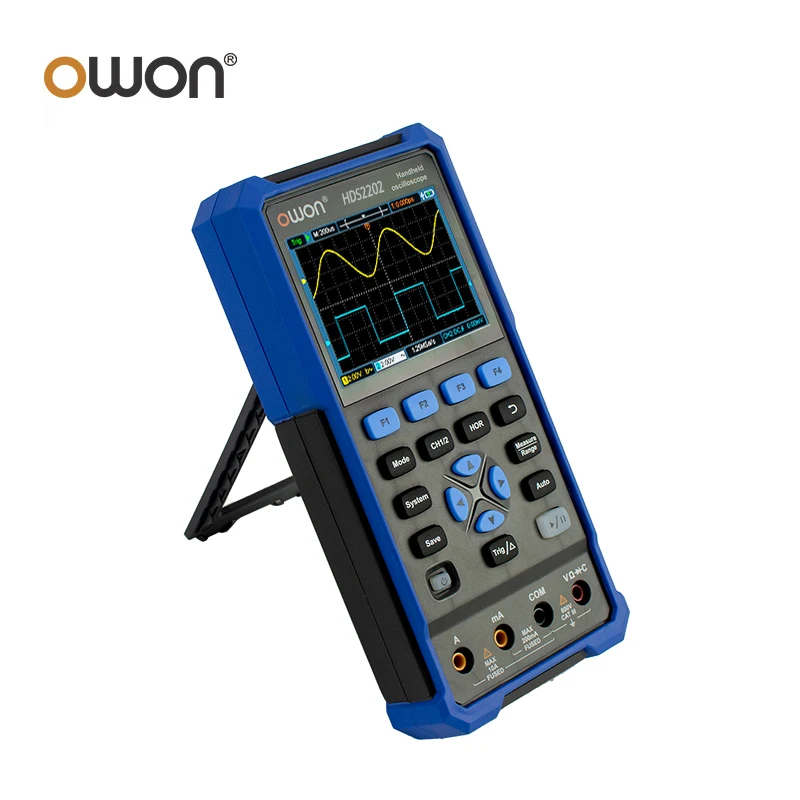 OWON HDS2202 2202S Digital Oscilloscope 2Channels 200Mhz 1GSa/s Portable 3in1 USB Osiclloscopes + Multimeter+Waveform Generator