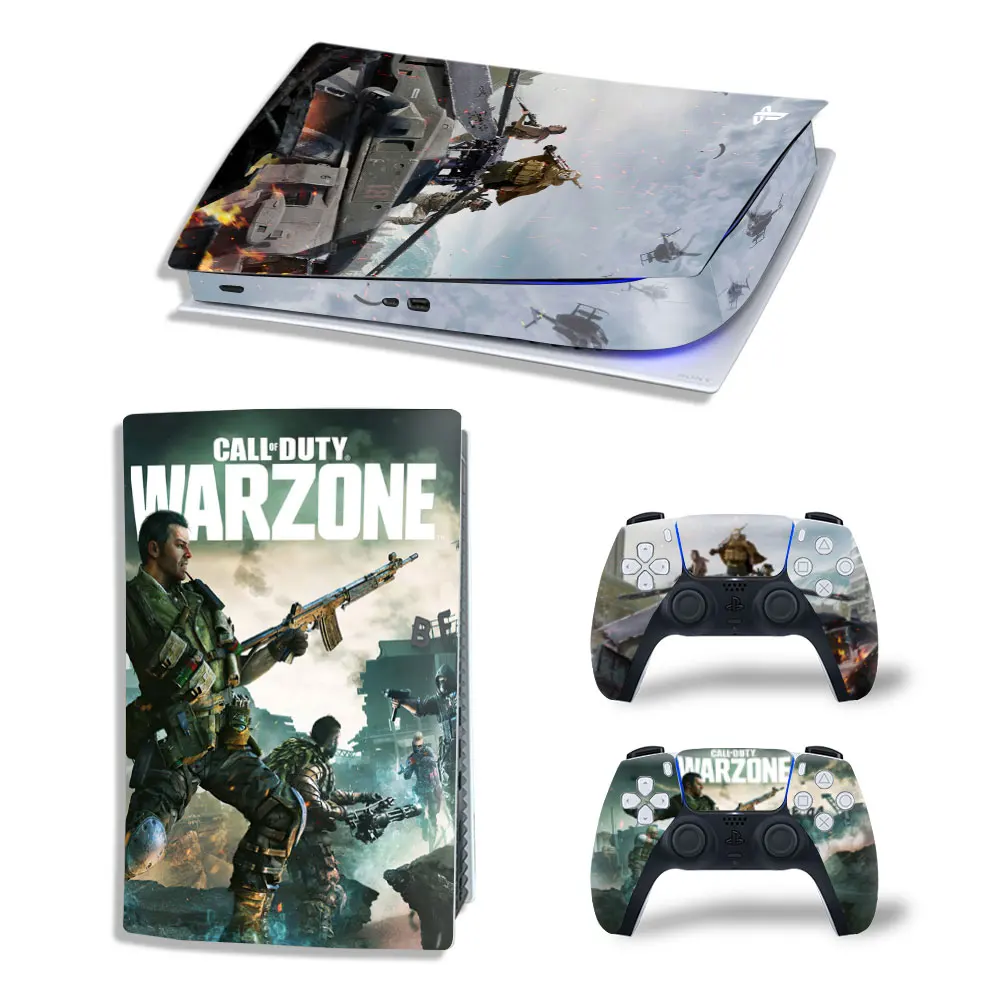 WARZONE GAME PS5 Disk Digital Skin Sticker Decal Cover for PS5 Console and Controllers PS5 Skin Sticker Vinyl 4094