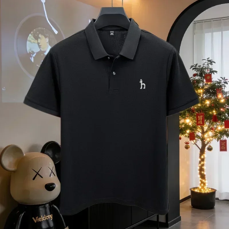 100% reine Baumwolle, hochwertiges Marken-Poloshirt für Herren, kurzärmelig, Sommermode, exquisit gesticktes Golf-Oberteil, lässiges T-Shirt. ﻿ – Detail 22