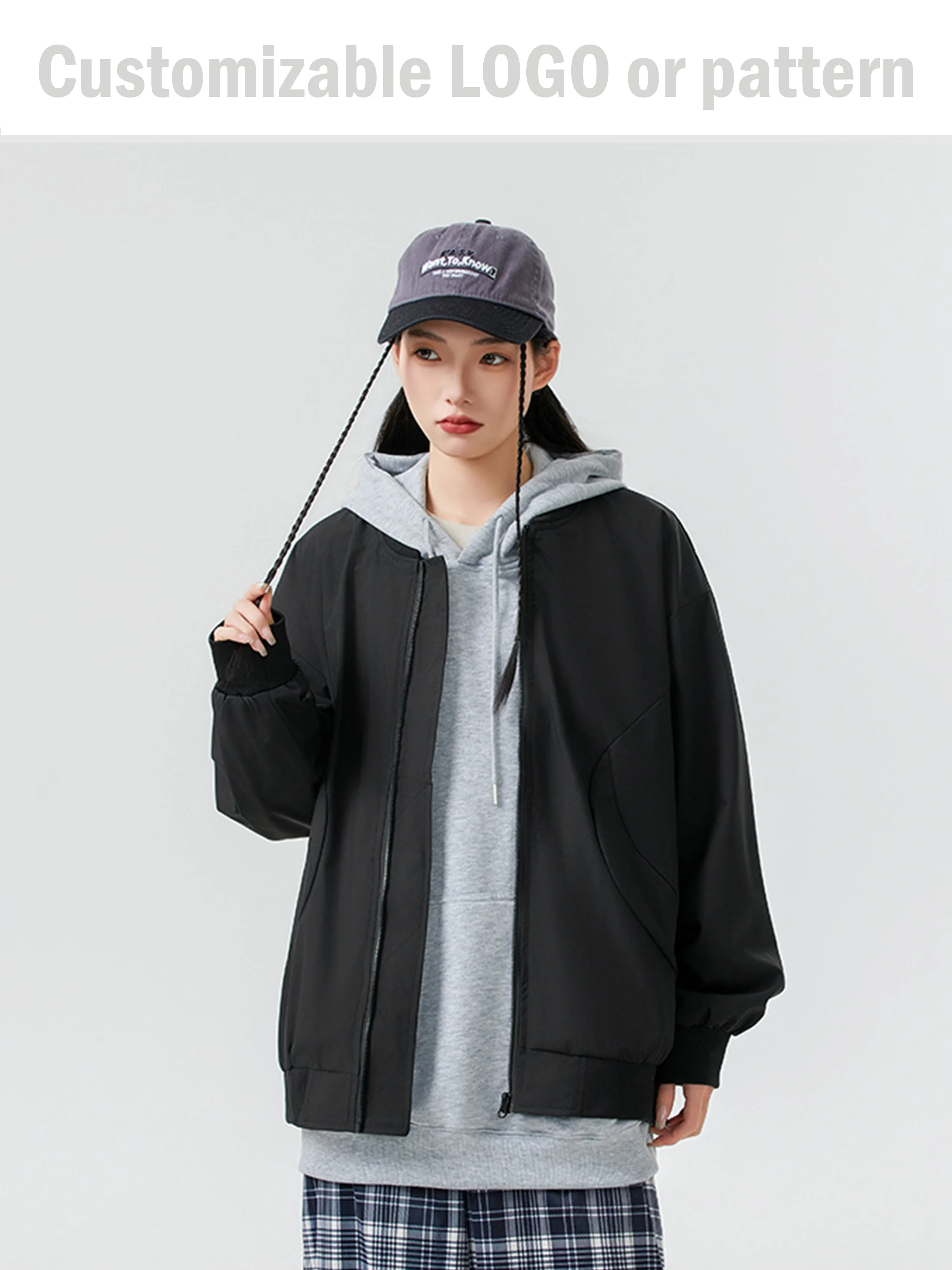 2026 Autumn New Men's Pilot Jacket Fashion Casual Light Solid Color Baseball Uniform Sportswear Jacket, DIY LOGO S-4XL 55 S2a5502131d26469cbf4766408a2d6b95i