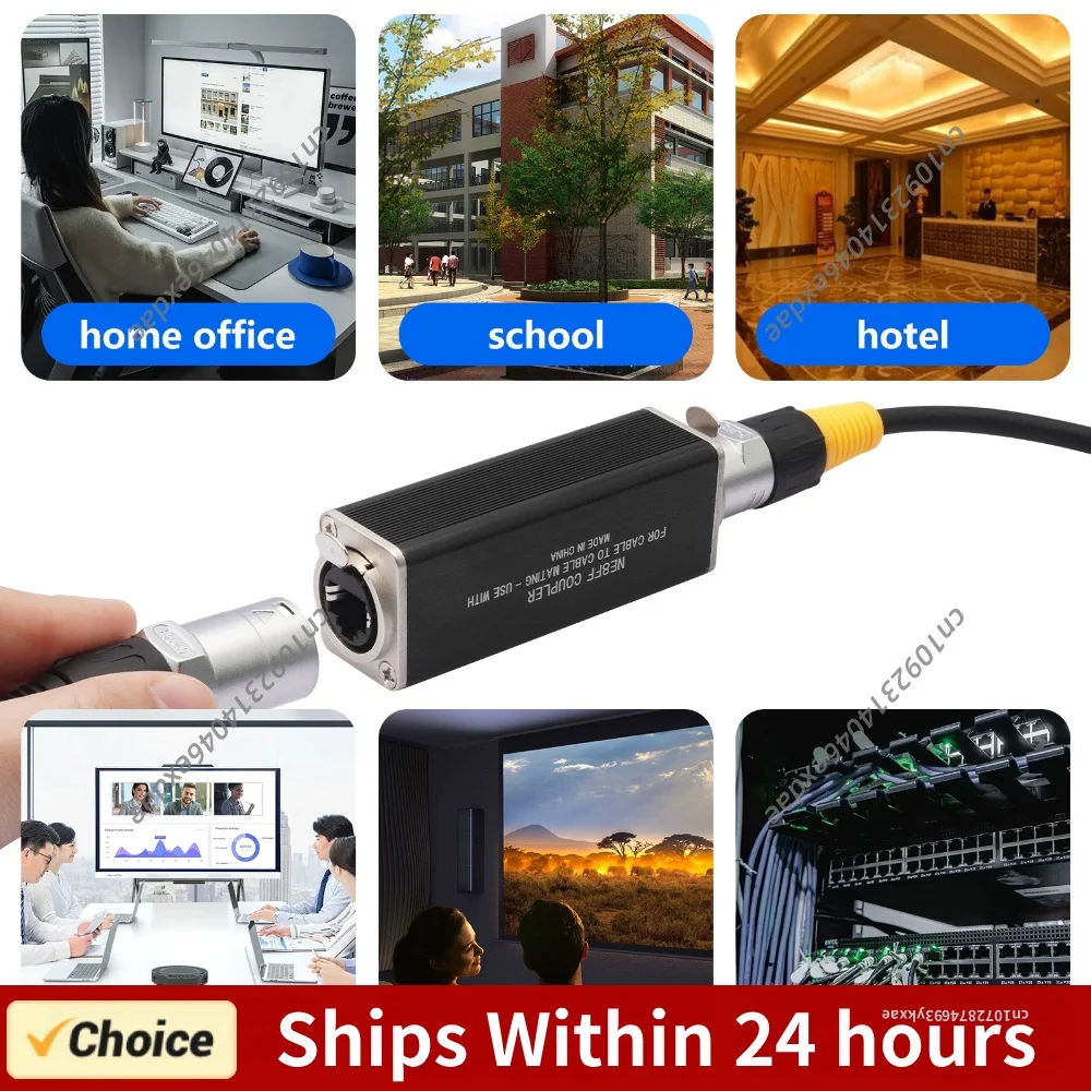 Shielded RJ45 Coupler Female to Female with Lock Aluminum Alloy Case Cat5e Cat6e Ethernet Extension Adapter for Stage 2026 New