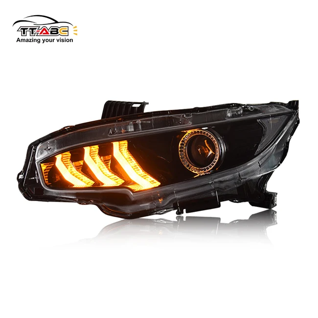 TT-ABC Full Led DRL Headlamp 2016-2020 for  Hatchabck  Sedan Front Lamp Headlights