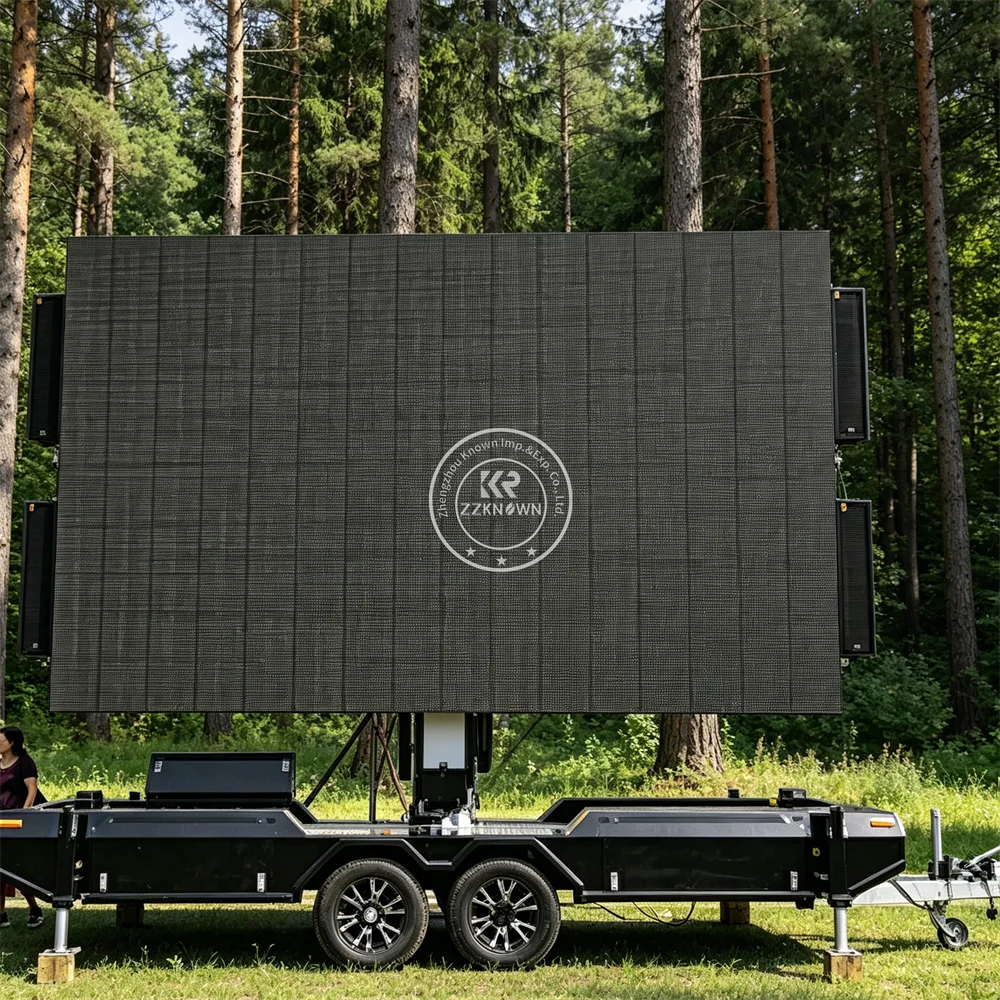 Portable Mobile LED Advertising Trailer Digital Signage Billboard Trailer For Commercial Outdoor Branding And Promotion Use