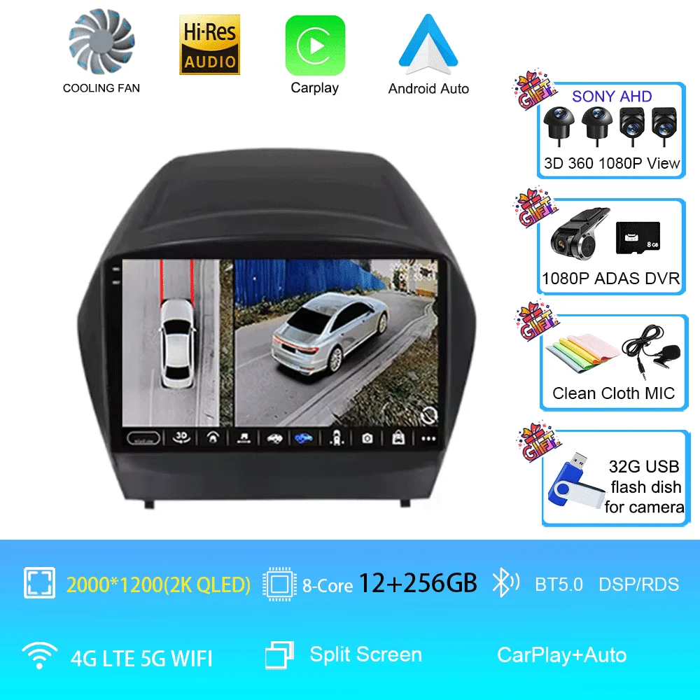 Voor HYUNDAI TUCSON IX35 2012 2013 2014 2015 8-core 4G WIFI Android 16 Auto Multimedia Stereo Auto DVD Speler Navigatie GPS Radio