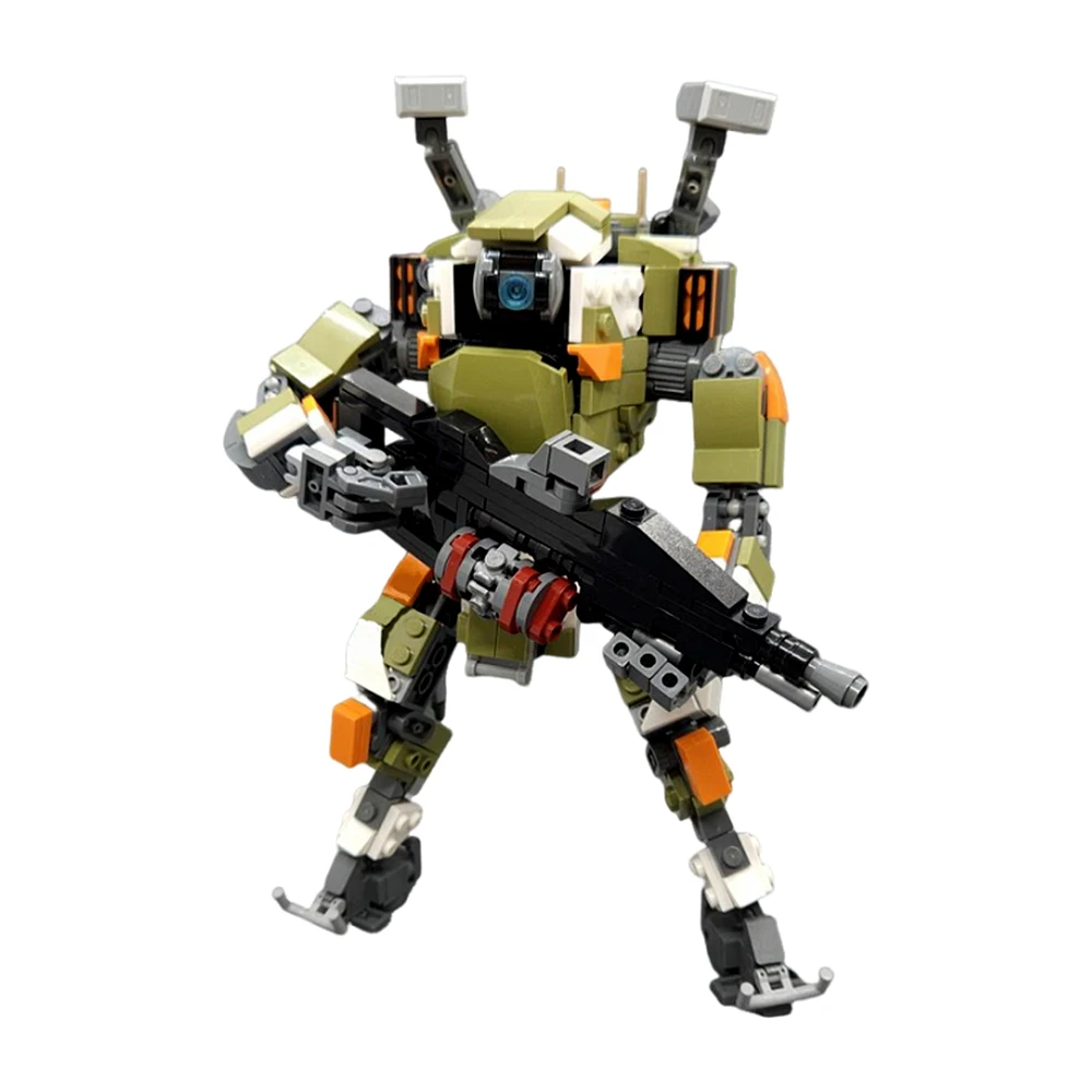 Gobricks moc jogo titanfalleds íon mech robô modelo blocos de construção mech guerreiro escara FS-1041 personagem tijolos brinquedo crianças presente