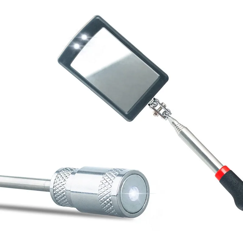 Telescoping Magnetic Pickup Tool Kit,Strong Magnet Retrieval Tool with Inspection Mirror, LED Light,Extendable Rod for Mechanics