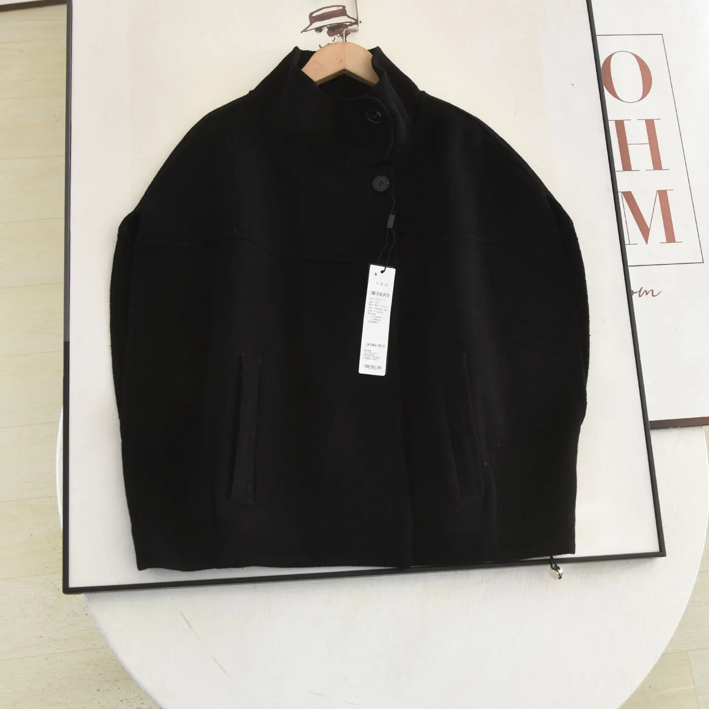 

Двусторонний шерстяной жилет Sli, осень-зима 2022, женский модный шерстяной топ с воротником-стойкой, маленький шерстяной жилет Ai's