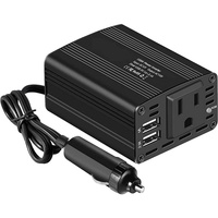 150W Car Power Inverter 12V DC to 110V AC Converter with 3.1A Dual USB Car Charger for Laptop Computer